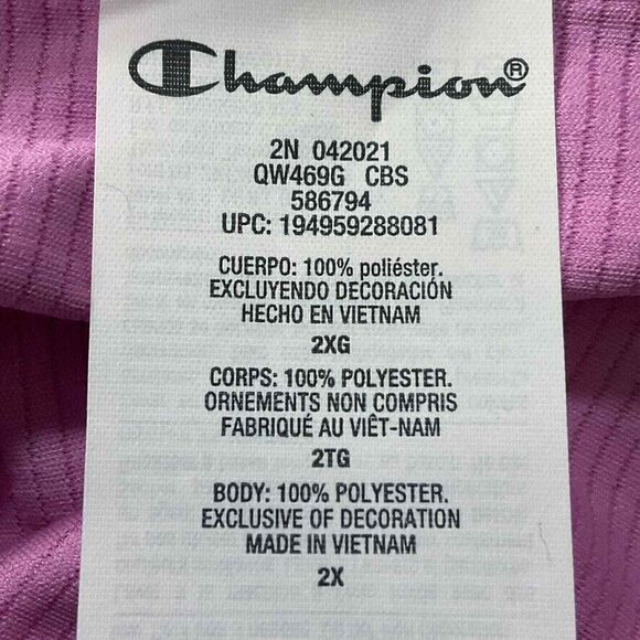 Champion Womens Top size 2X new nwt Pink Pullover Racerback Tank Lightweight - Picture 7 of 10
